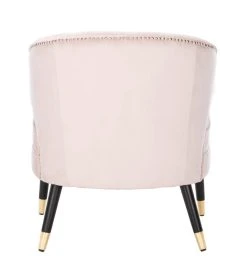 Stazia Wingback Accent Chair In Pale Pink/Black - Safavieh ACH4502B -Safavieh Homeware 187 ach4502b back