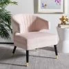 Stazia Wingback Accent Chair In Pale Pink/Black - Safavieh ACH4502B -Safavieh Homeware 187 ach4502b room