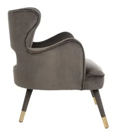 Blair Wingback Accent Chair In Shale - Safavieh ACH4504A -Safavieh Homeware 187 ach4504a side2