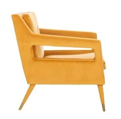 Mara Tufted Accent Chair In Marigold - Safavieh ACH4505B 17 Mara Tufted Accent Chair In Marigold - Safavieh ACH4505B -Safavieh Homeware 187 ach4505b side2