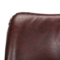 Tarly Accent Chair In Burgundy/Natural - Safavieh ACH9500A -Safavieh Homeware 187 ach9500a detail