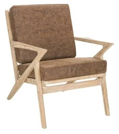 Varys Accent Chair In Light Brown/Natural - Safavieh ACH9501A -Safavieh Homeware 187 ach9501a side