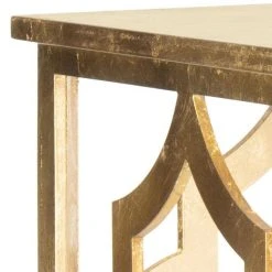 Milo Trellis Gold Leaf End Table In Gold - Safavieh AMH1508B -Safavieh Homeware 187 amh1508b swatch