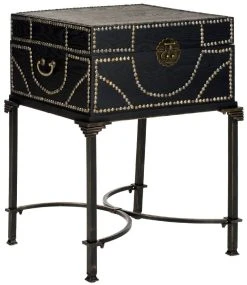Anthony Storage End Table In Dark Brown - Safavieh AMH4065A -Safavieh Homeware 187 amh4065a side