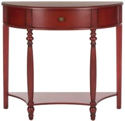 David Console W/ Storage Drawer In Dark Brown - Safavieh AMH4111A -Safavieh Homeware 187 amh4111a front