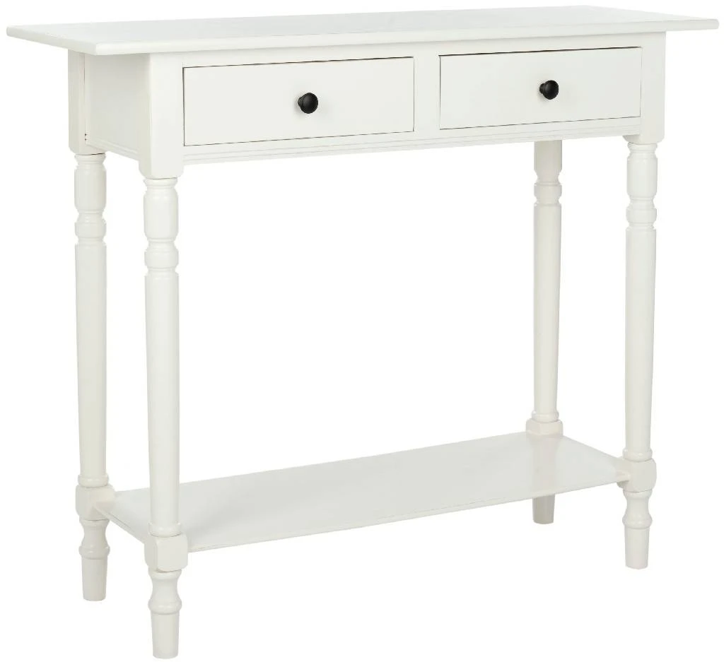 Rosemary 2 Drawer Console In Distressed Cream - Safavieh AMH5705C 6 Rosemary 2 Drawer Console In Distressed Cream - Safavieh AMH5705C - Image 4