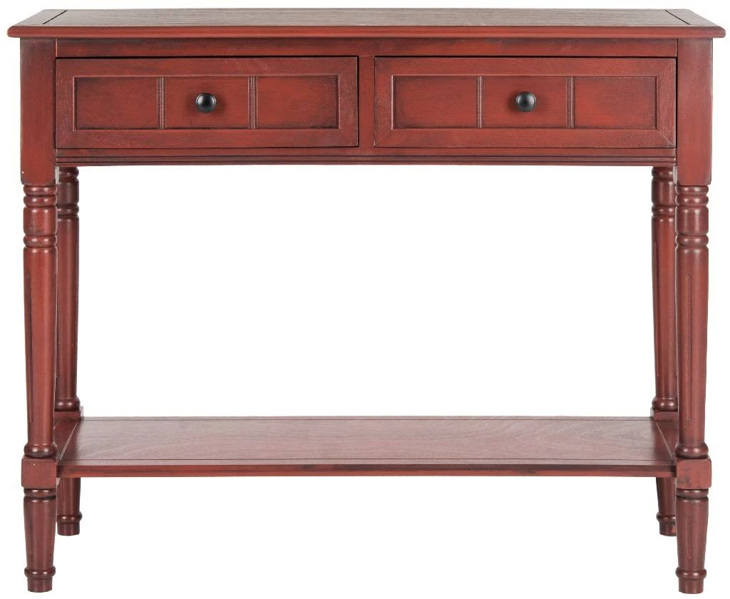 Samantha 2 Drawer Console In Red - Safavieh AMH5710E 4 Samantha 2 Drawer Console In Red - Safavieh AMH5710E - Image 2