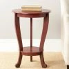 Mary Pedestal Side Table In Red - Safavieh AMH5711E -Safavieh Homeware 187 amh5711e room