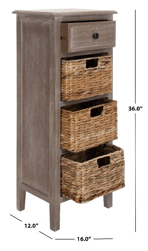 Michaela Drawer Side Table In Vintage White - Safavieh AMH5744E 6 Michaela Drawer Side Table In Vintage White - Safavieh AMH5744E - Image 4