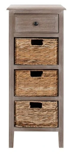 Michaela Drawer Side Table In Vintage White - Safavieh AMH5744E 14 Michaela Drawer Side Table In Vintage White - Safavieh AMH5744E -Safavieh Homeware 187 amh5744e front