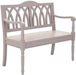 Benjamin Bench In Quartz Grey - Safavieh AMH6500C -Safavieh Homeware 187 amh6500c side
