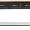 Aiden 3 Drawer Console Table In Black/Oak - Safavieh AMH6502A -Safavieh Homeware 187 amh6502a