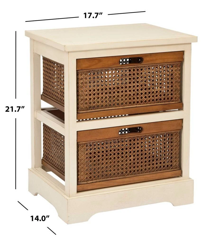 JACKSON 2 DRAWER STORAGE UNIT - Safavieh AMH6503A 3 JACKSON 2 DRAWER STORAGE UNIT - Safavieh AMH6503A