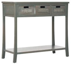 Autumn 3 Drawer Console In French Grey - Safavieh AMH6510D -Safavieh Homeware 187 amh6510d side