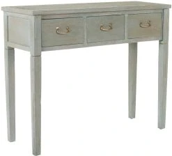 Cindy Console W/ Storage Drawers In French Grey - Safavieh AMH6568A 7 Cindy Console W/ Storage Drawers In French Grey - Safavieh AMH6568A -Safavieh Homeware 187 amh6568a side