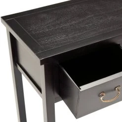 Cindy Console W/ Storage Drawers In Black - Safavieh AMH6568B -Safavieh Homeware 187 amh6568b detail