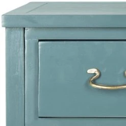 Cindy Console W/ Storage Drawers In Slate Teal - Safavieh AMH6568H -Safavieh Homeware 187 amh6568h swatch