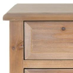 Lori End Table W/ Storage Drawers In Red Maple - Safavieh AMH6576C -Safavieh Homeware 187 amh6576c swatch