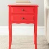 Lori End Table W/ Storage Drawers In Hot Red - Safavieh AMH6576D -Safavieh Homeware 187 amh6576d room