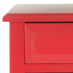 Lori End Table W/ Storage Drawers In Hot Red - Safavieh AMH6576D -Safavieh Homeware 187 amh6576d swatch