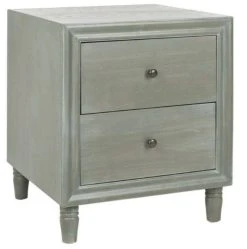 Blaise Nightstand W/ Storage Drawers In French Grey - Safavieh AMH6605B