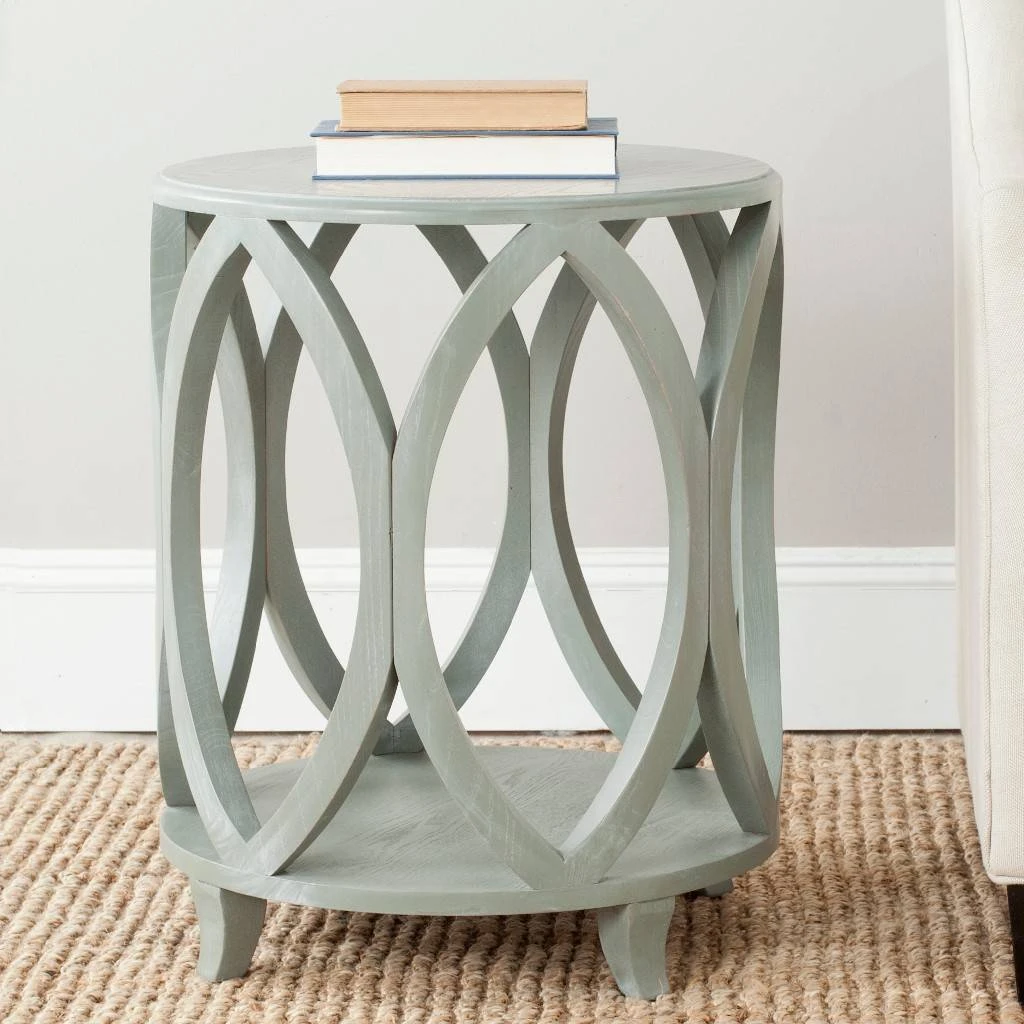 Janika Round Accent Table In French Grey - Safavieh AMH6607B 4 Janika Round Accent Table In French Grey - Safavieh AMH6607B - Image 2