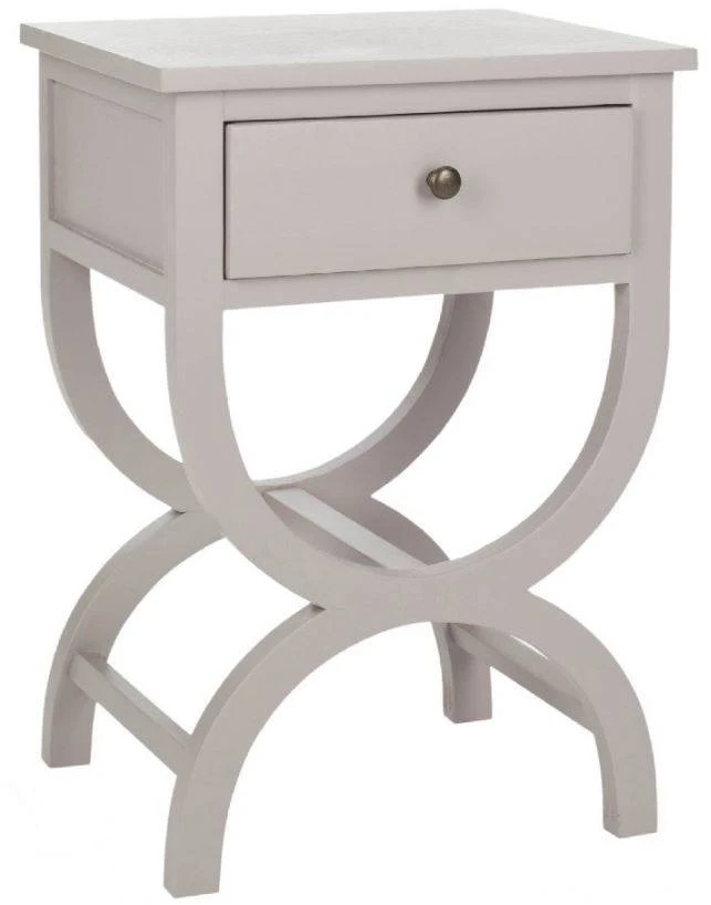Maxine Nightstand W/ Storage Drawer In Quartz Grey - Safavieh AMH6608C