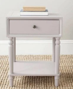 Siobhan Nightstand W/ Storage Drawer In Quartz Grey - Safavieh AMH6611C