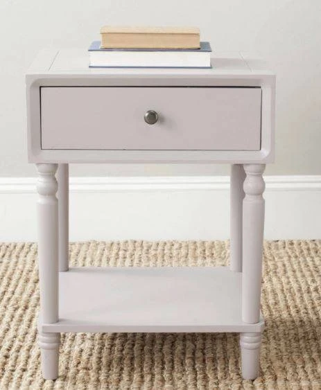 Siobhan Nightstand W/ Storage Drawer In Quartz Grey - Safavieh AMH6611C