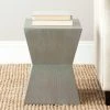 Lotem Curved Square Top Accent Table In French Grey - Safavieh AMH6618A -Safavieh Homeware 187 amh6618a room