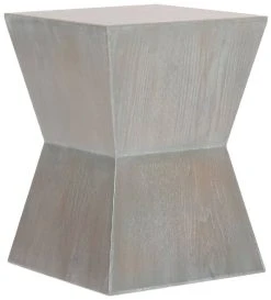 Lotem Curved Square Top Accent Table In French Grey - Safavieh AMH6618A -Safavieh Homeware 187 amh6618a side