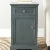 Jarome Nightstand W/ Storage Drawer & Cabinet In Steel Teal - Safavieh AMH6627B 2 Jarome Nightstand W/ Storage Drawer & Cabinet In Steel Teal - Safavieh AMH6627B -Safavieh Homeware 187 amh6627b