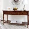 Manelin Console W/ Storage Drawers In Sepia - Safavieh AMH6641A