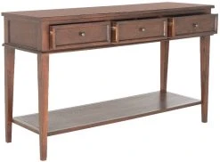 Manelin Console W/ Storage Drawers In Sepia - Safavieh AMH6641A -Safavieh Homeware 187 amh6641a side