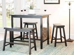 Ronin 4 Pc Set Pub Table In Black - Safavieh AMH8503A