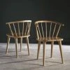 Blanchard 18''H Curved Spindle Side Chair In Natural (Set Of 2) - Safavieh AMH8512D-SET2 -Safavieh Homeware 187 amh8512d set2