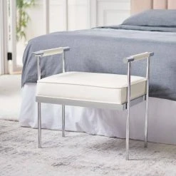 PIM SMALL RECTANGLE BENCH W/ ARMS - Safavieh BCH6207A -Safavieh Homeware 187 bch6207a 2