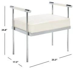 PIM SMALL RECTANGLE BENCH W/ ARMS - Safavieh BCH6207A -Safavieh Homeware 187 bch6207a 8