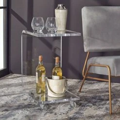 ROLLINS ACRYLIC BAR CART - Safavieh BCT8006A -Safavieh Homeware 187 bct8006a 2