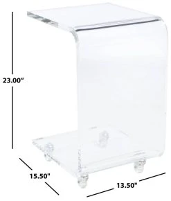 ROLLINS ACRYLIC BAR CART - Safavieh BCT8006A -Safavieh Homeware 187 bct8006a 8
