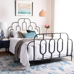 PALOMA METAL RETRO BED (FULL) - Safavieh BED6201A-F -Safavieh Homeware 187 bed6201a f 3
