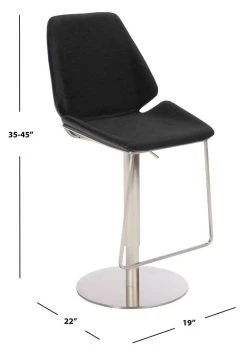PIERRO GAS LIFT BAR STOOL - Safavieh BST3005A -Safavieh Homeware 187 bst3005a 10