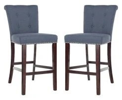 Taylor Bar Stool In Navy - Safavieh BST6300B-SET2