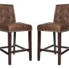 Nikita Counter Stool In Brown - Safavieh BST6303D-SET2