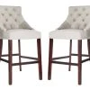 Eleni Tufted Wing Back Bar Stool In Grey - Safavieh BST6304B-SET2 1 Eleni Tufted Wing Back Bar Stool In Grey - Safavieh BST6304B-SET2 -Safavieh Homeware 187 bst6304b set2