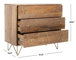MARIGOLD 3 DRAWER CHEST - Safavieh CHS9001A -Safavieh Homeware 187 chs9001a 9