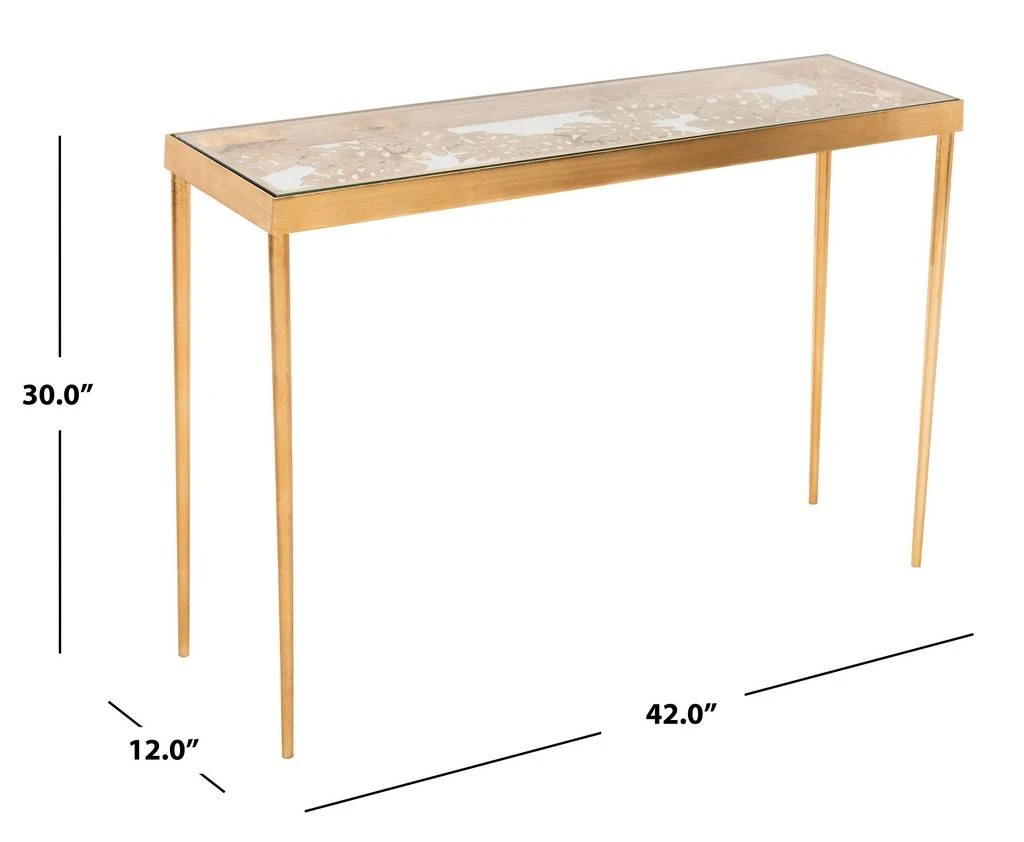 LEILANI PALM LEAF CONSOLE TABLE - Safavieh CNS2500A 10 LEILANI PALM LEAF CONSOLE TABLE - Safavieh CNS2500A - Image 8
