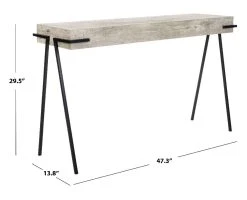 Jett Rectangle Console Table In Light Grey/Black - Safavieh CNS4201A 11 Jett Rectangle Console Table In Light Grey/Black - Safavieh CNS4201A -Safavieh Homeware 187 cns4201a dim