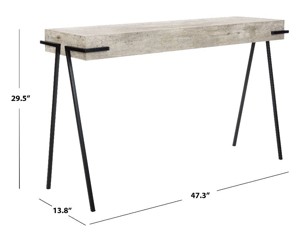 Jett Rectangle Console Table In Light Grey/Black - Safavieh CNS4201A 5 Jett Rectangle Console Table In Light Grey/Black - Safavieh CNS4201A - Image 3