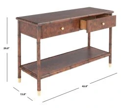TUDOR 2 DRAWER 1 SHELF CONSOLE TABLE - Safavieh CNS6600A -Safavieh Homeware 187 cns6600a 10